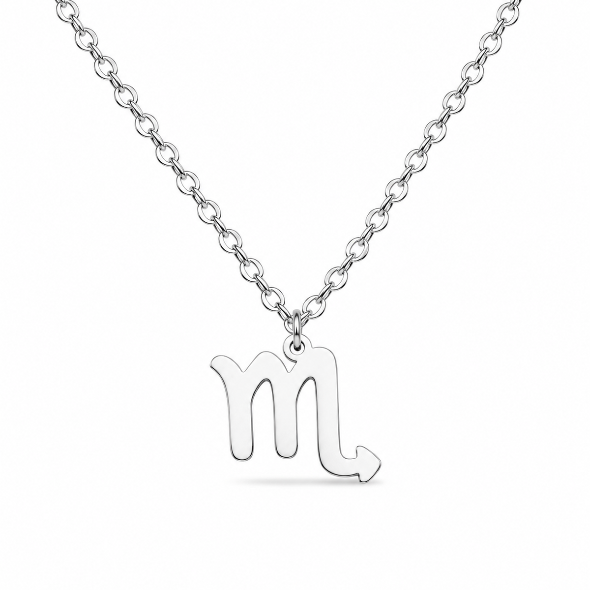 Ketting gemaakt van stainless steel met het symbool van het sterrenbeeld schorpioen