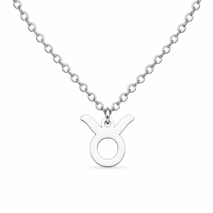 Ketting gemaakt van stainless steel met het symbool van het sterrenbeeld stier