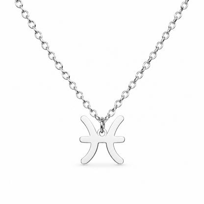 Ketting gemaakt van stainless steel met het symbool van het sterrenbeeld vissen