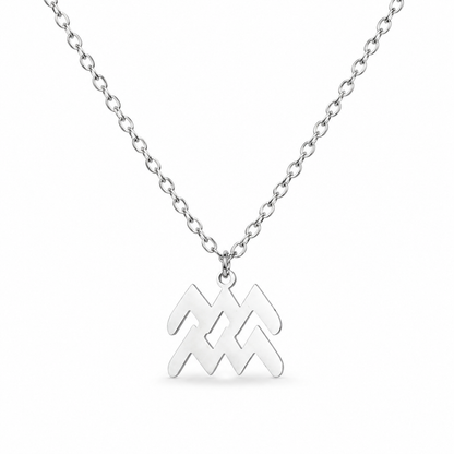 Ketting gemaakt van stainless steel met het symbool van het sterrenbeeld waterman