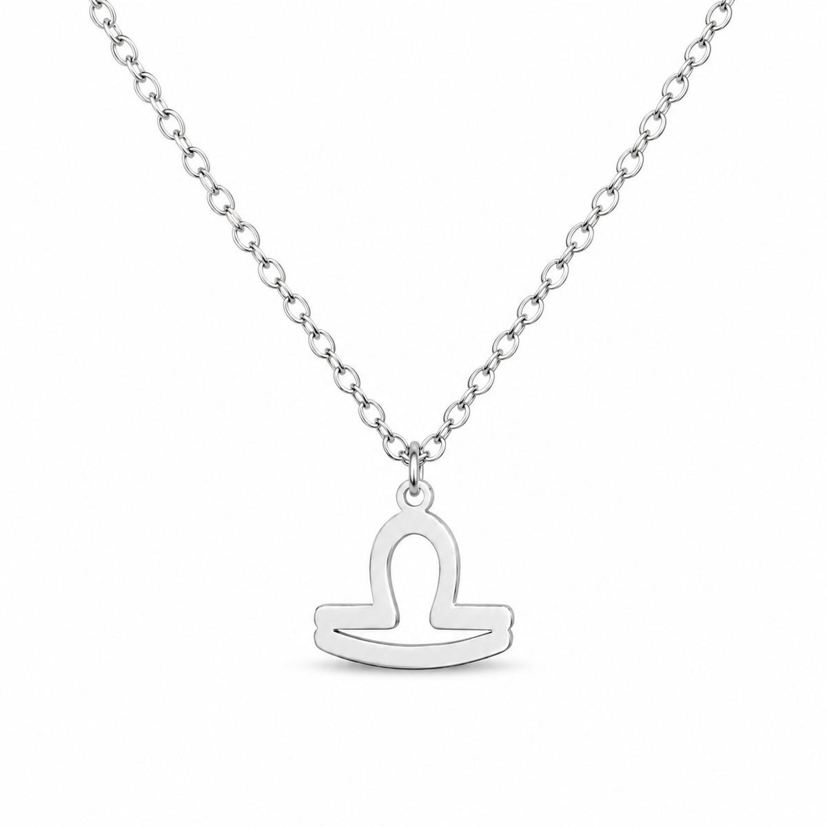 Ketting gemaakt van stainless steel met het symbool van het sterrenbeeld weegschaal