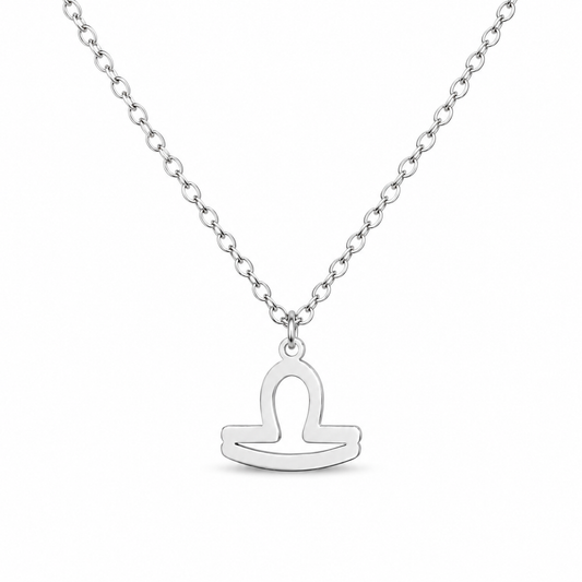 Ketting gemaakt van stainless steel met het symbool van het sterrenbeeld weegschaal