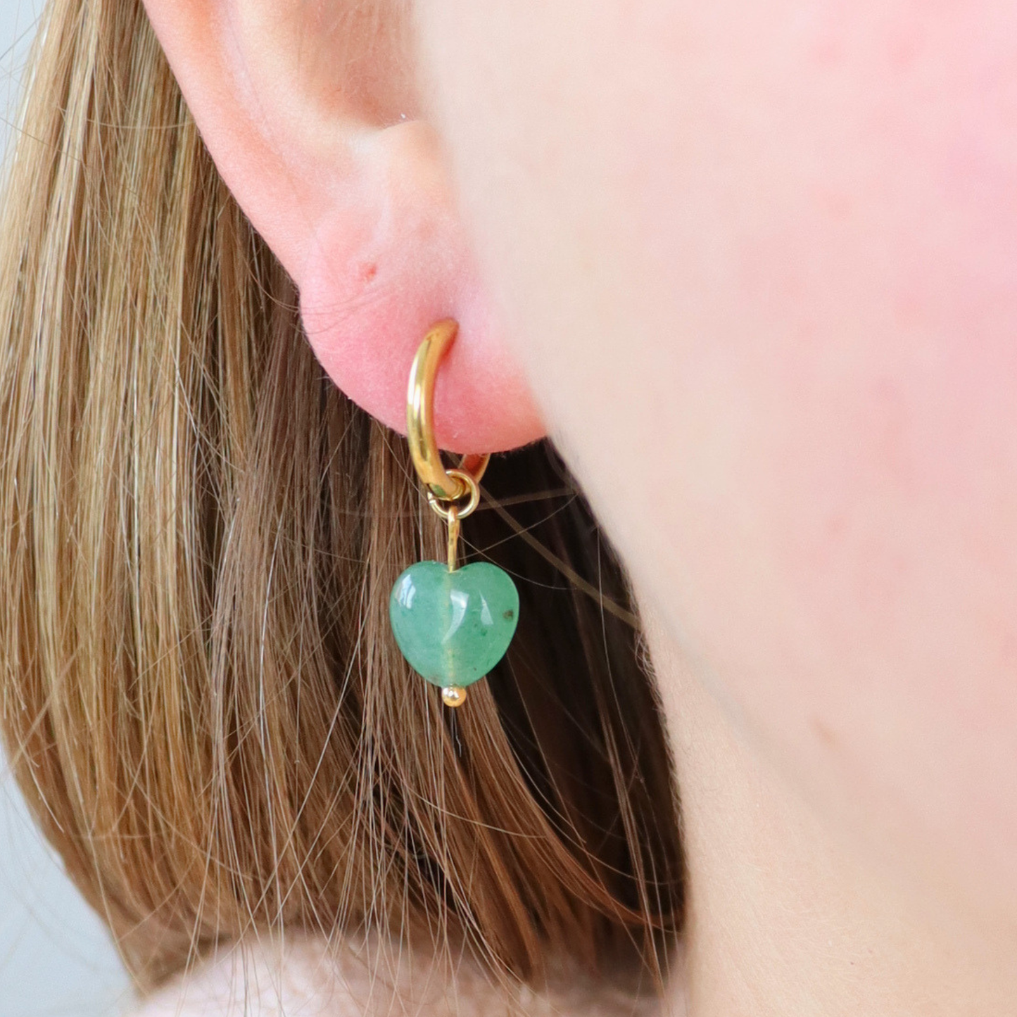 Gold aventurine earrings