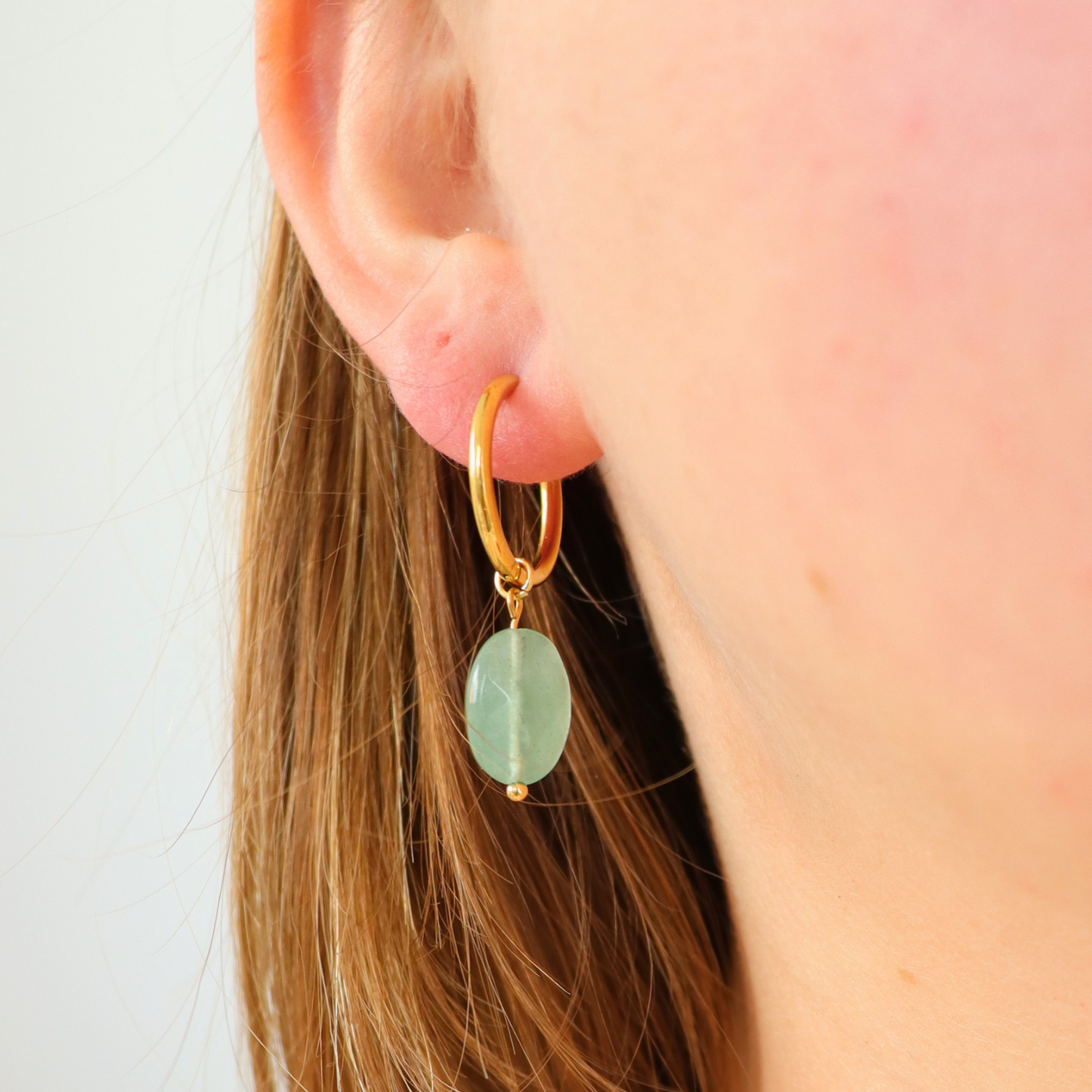 Gold aventurine earrings