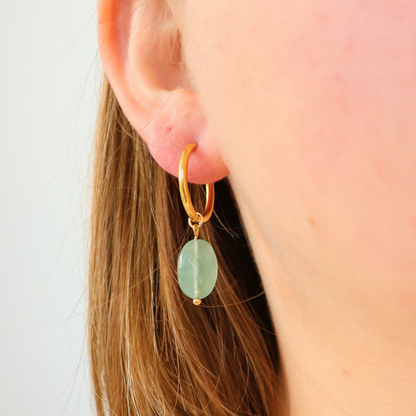 Gold aventurine earrings