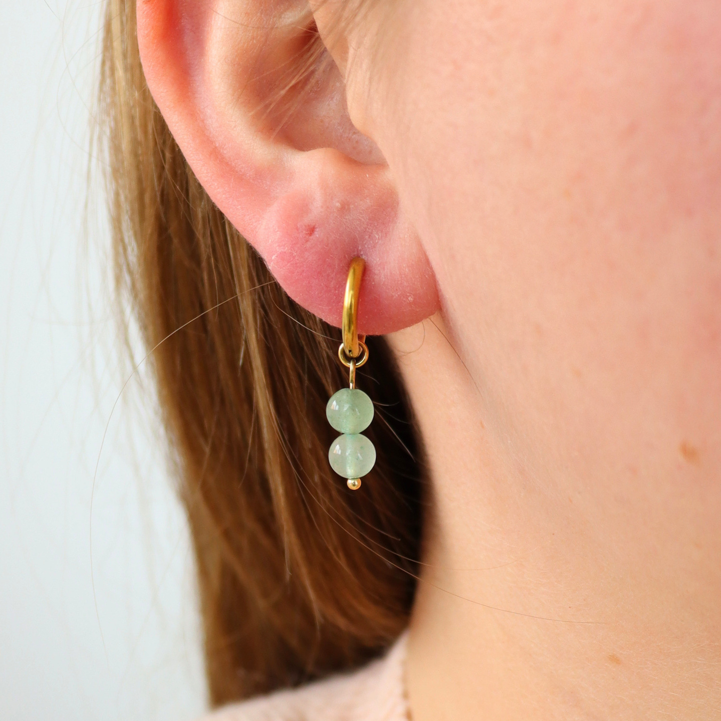 Gold aventurine earrings