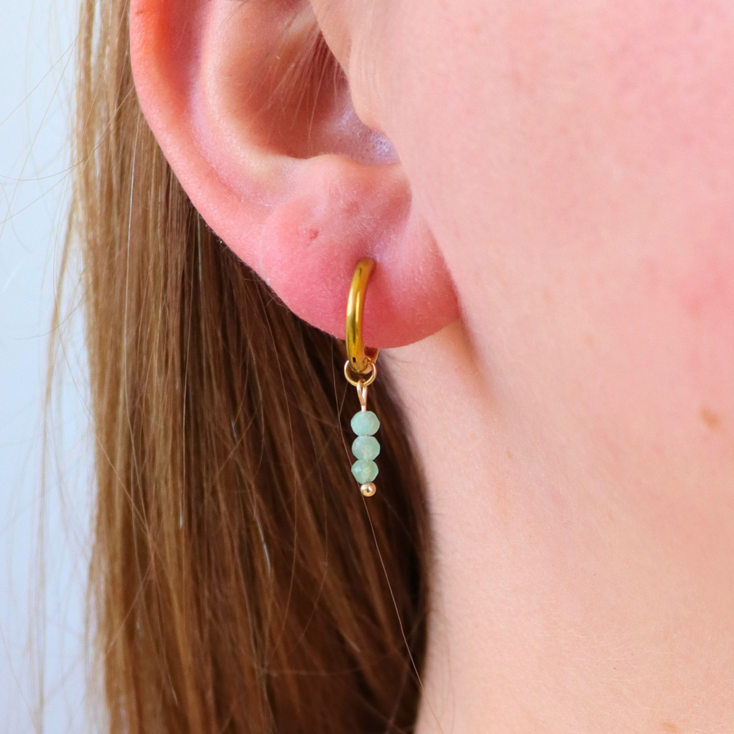 Gold aventurine earrings