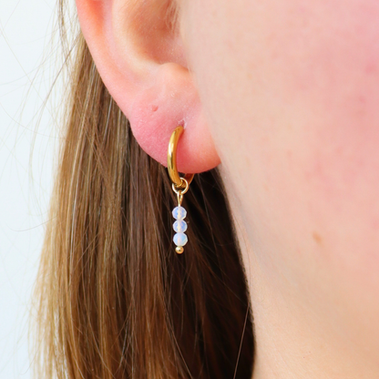 Gold opalite earrings