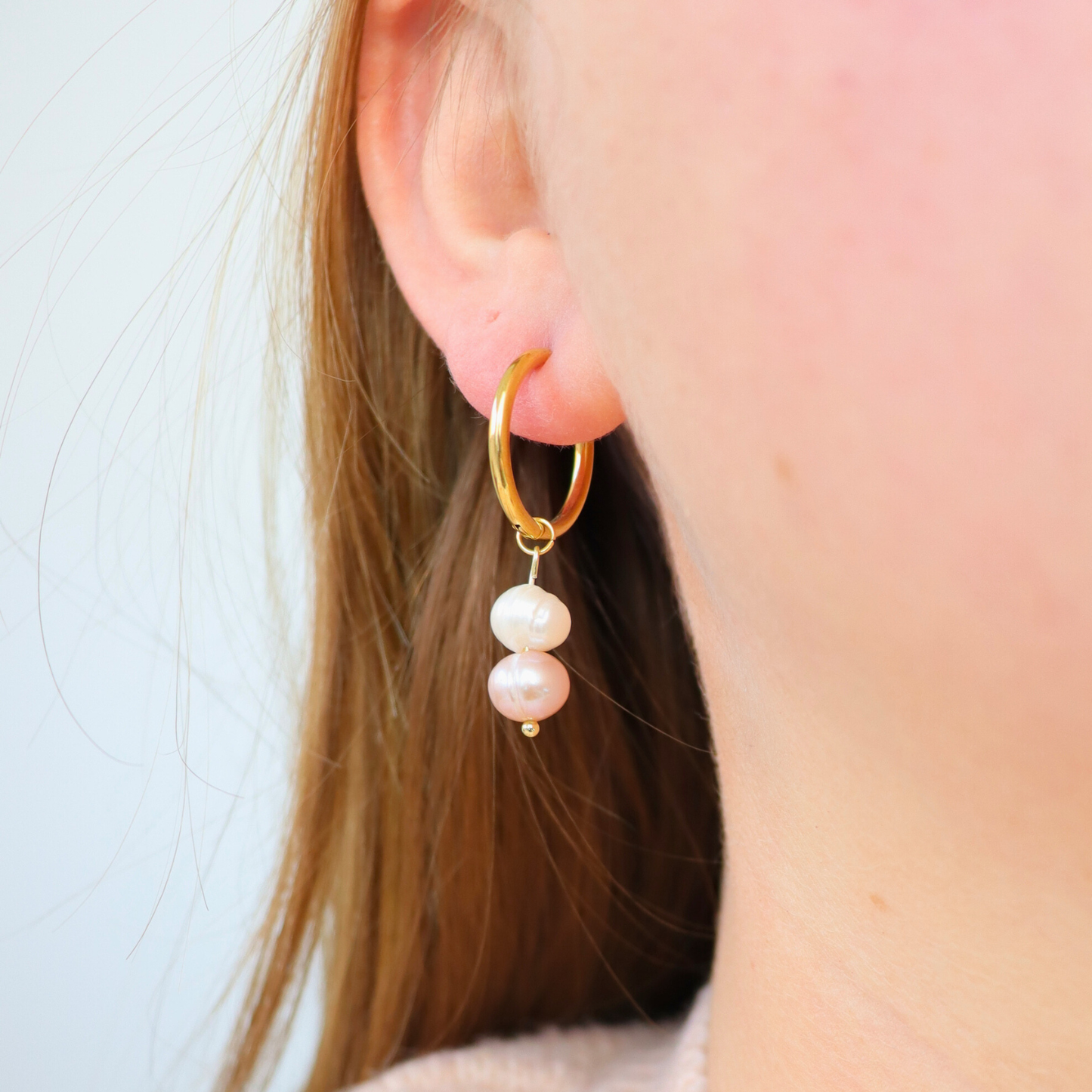 Earrings pearls gold