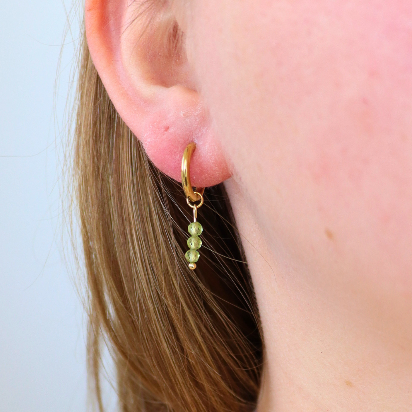 Oorbellen peridot goud