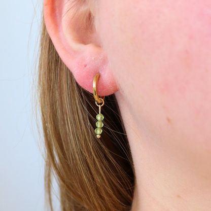 Oorbellen peridot goud