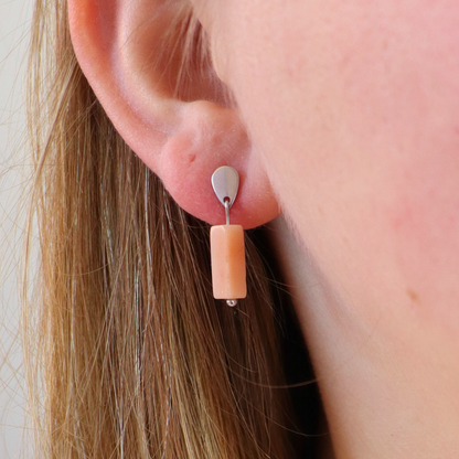 Earrings sunstone silver