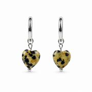 Dalmatian Jasper Earrings Silver