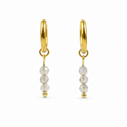 Labradorite gold earrings