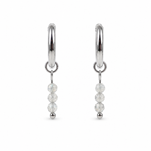 Labradorite silver earrings