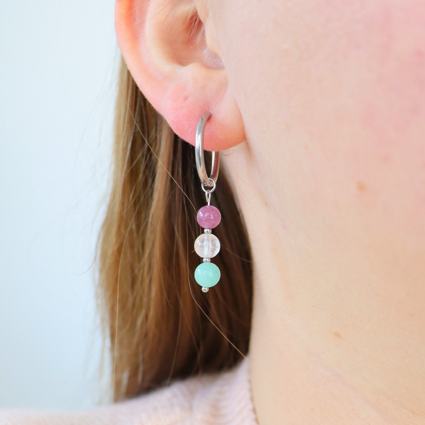 Virgo zodiac sign earrings silver