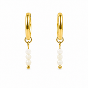 Moonstone gold earrings