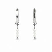 Silver moonstone earrings