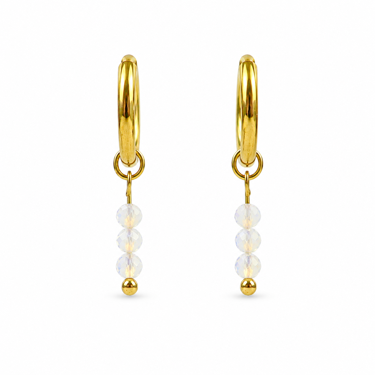 Gold opalite earrings