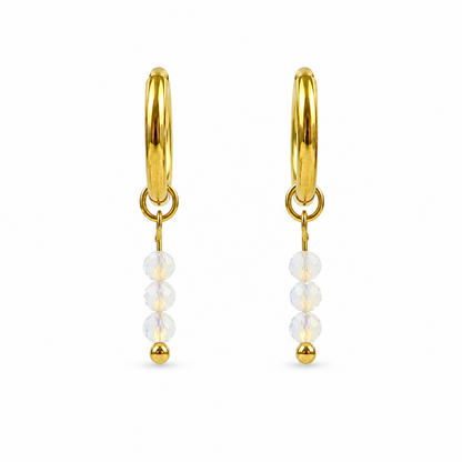 Gold opalite earrings