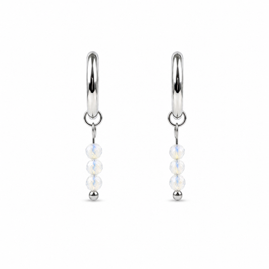 Silver opalite earrings