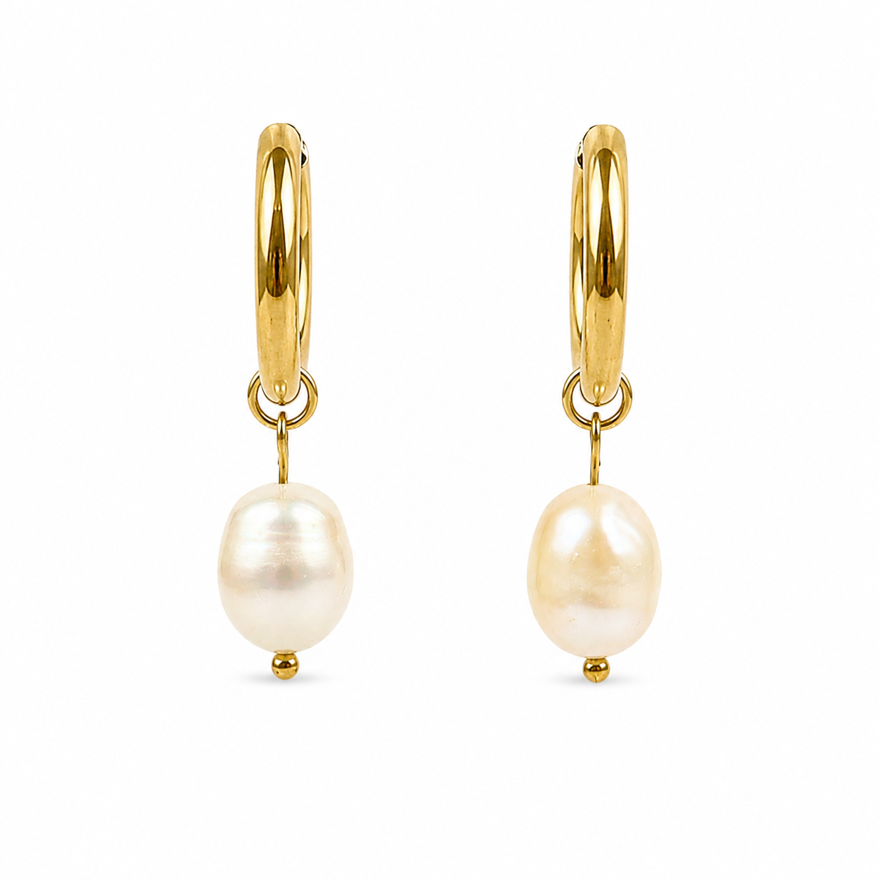 Earrings pearl gold