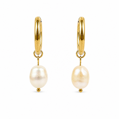 Earrings pearl gold