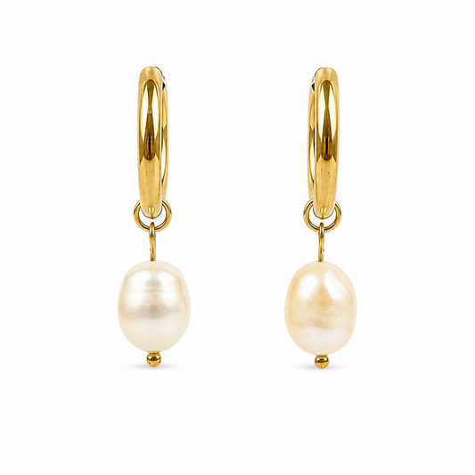 Earrings pearl gold