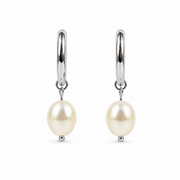Earrings pearl silver