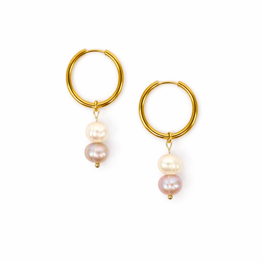 Earrings pearls gold