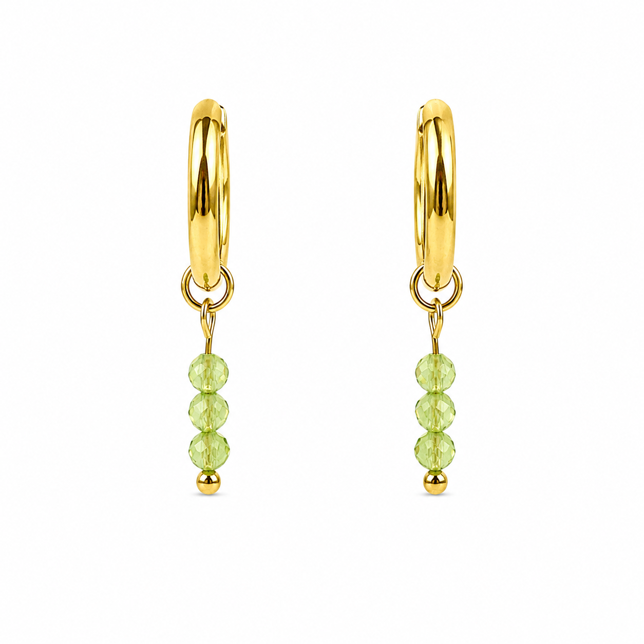 Oorbellen peridot goud