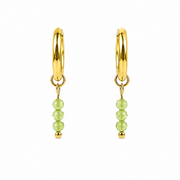 Peridot gold earrings