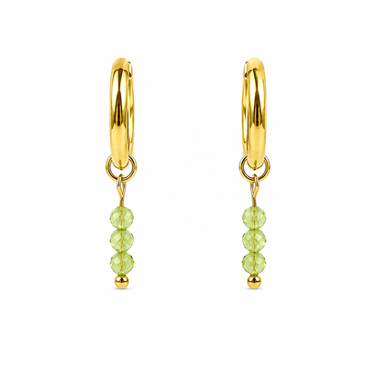 Oorbellen peridot goud