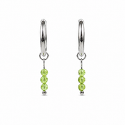 Peridot silver earrings