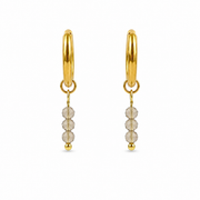 Smoky quartz gold earrings