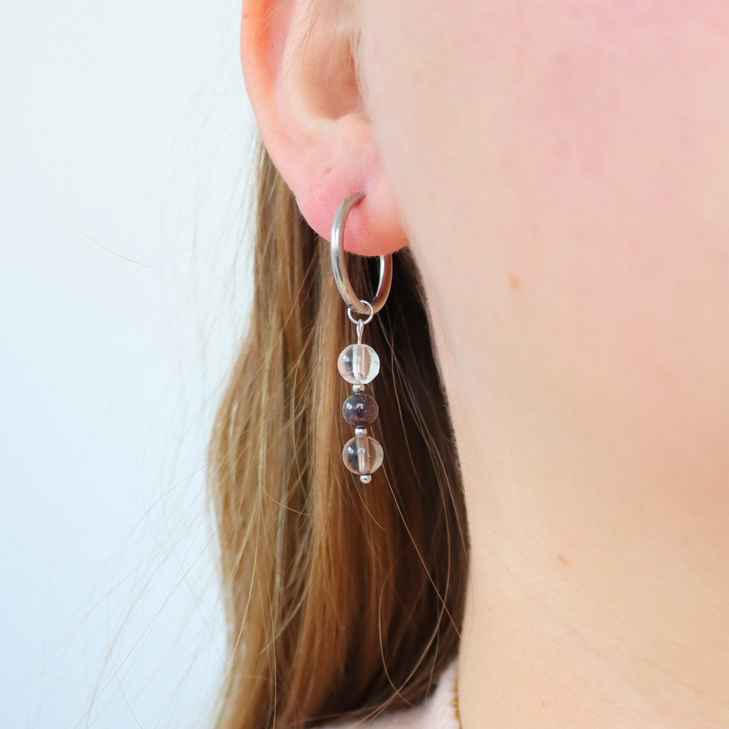 Capricorn zodiac sign earrings silver