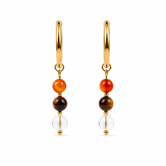 Gold Leo Zodiac Sign Earrings