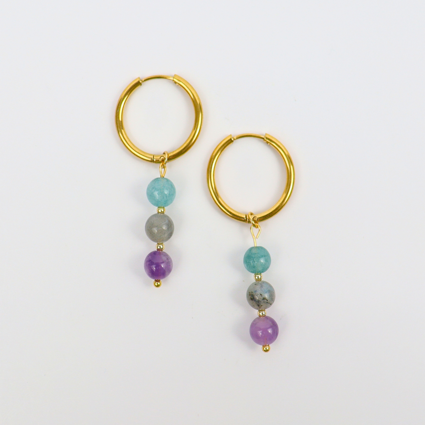 Ohrringe mit dem Sternzeichen Wassermann, Gold