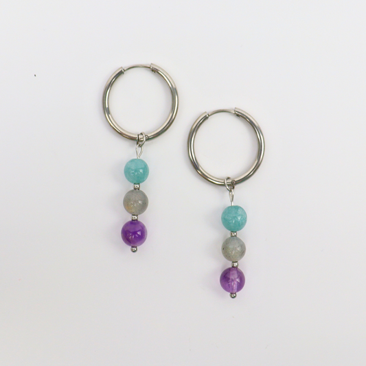 Oorbellen sterrenbeeld waterman zilver