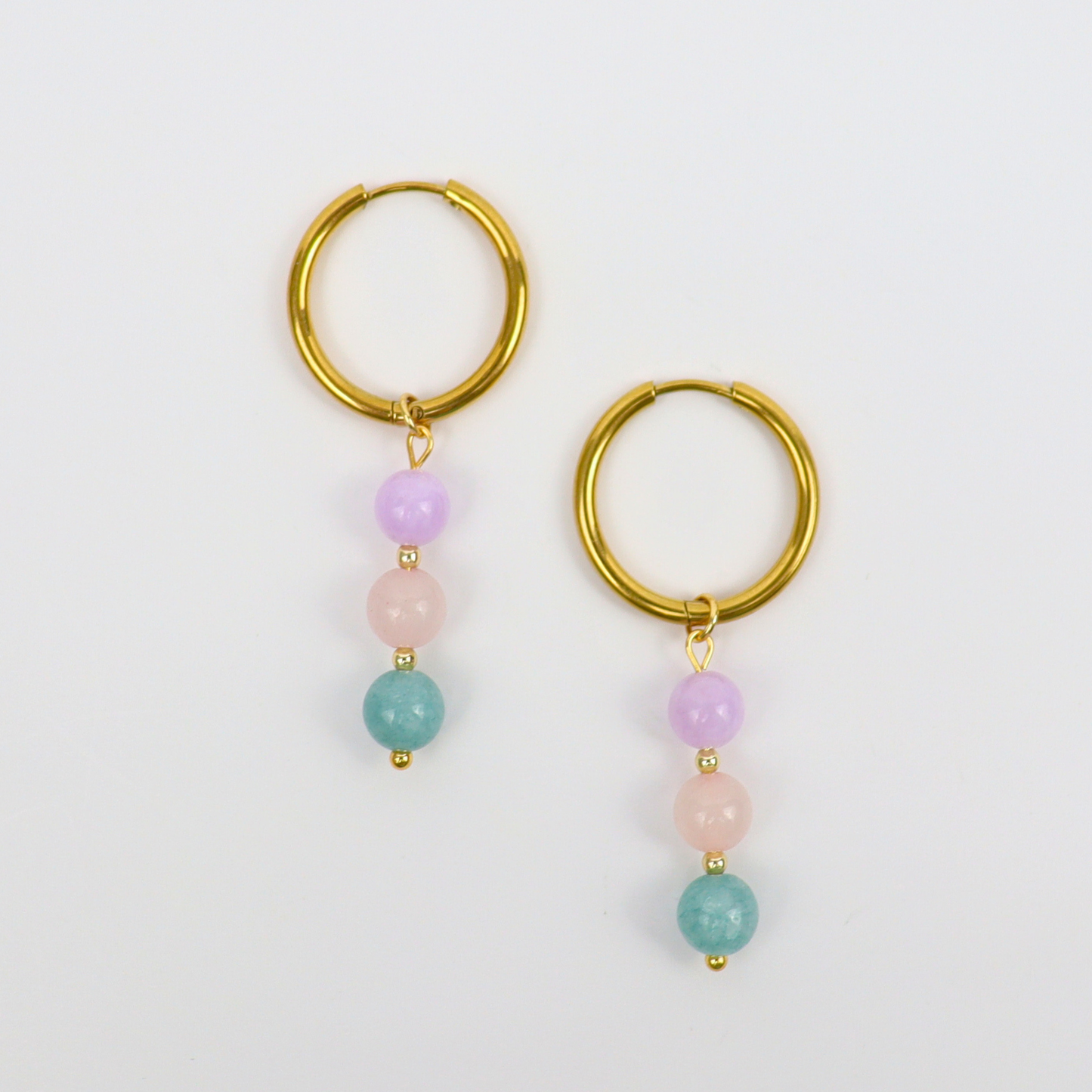 Ohrringe mit Waage-Sternzeichen, Gold