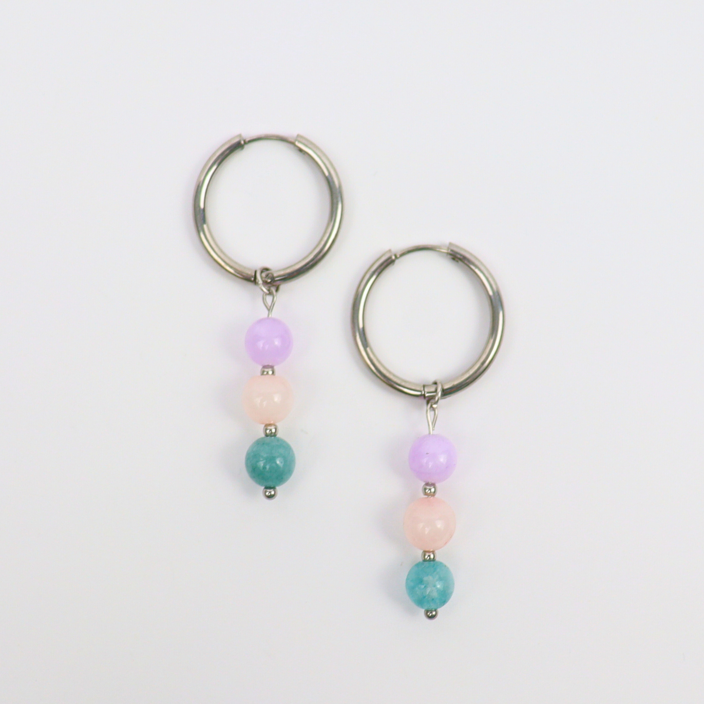 Ohrringe mit Waage-Sternzeichen, silber