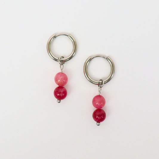 Silver tourmaline earrings
