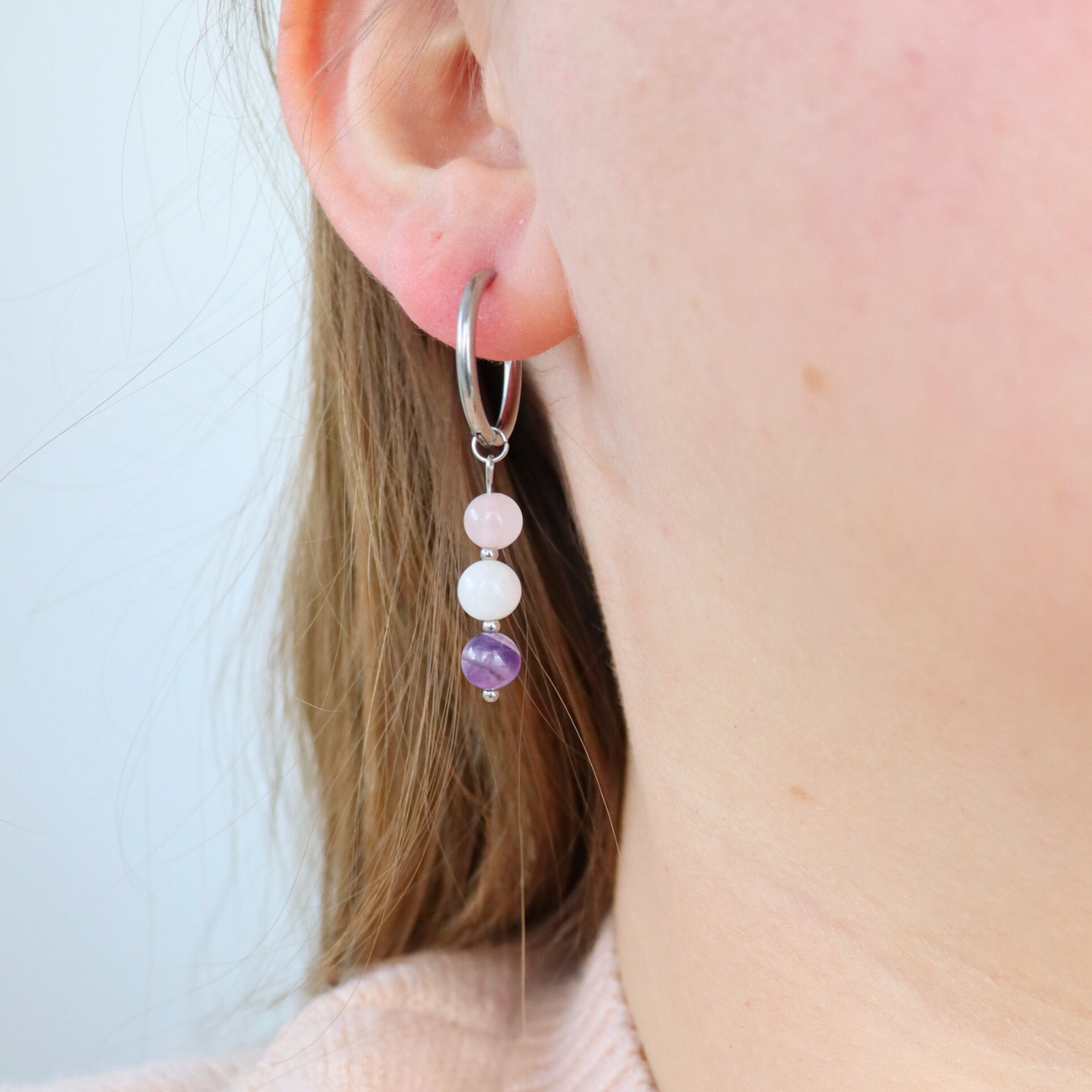 Pisces zodiac sign earrings silver