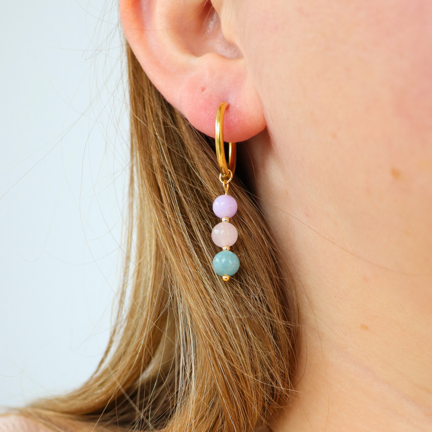 Libra zodiac sign earrings gold