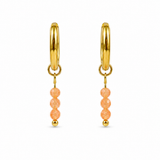 Sunstone earrings gold