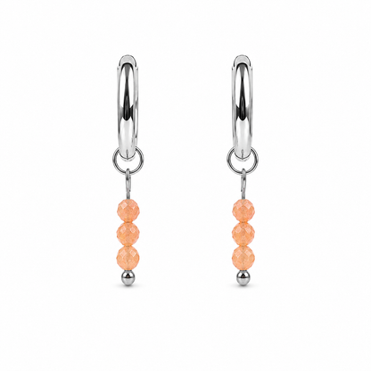 Earrings sunstone silver