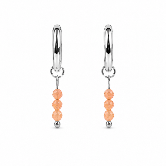 Earrings sunstone silver