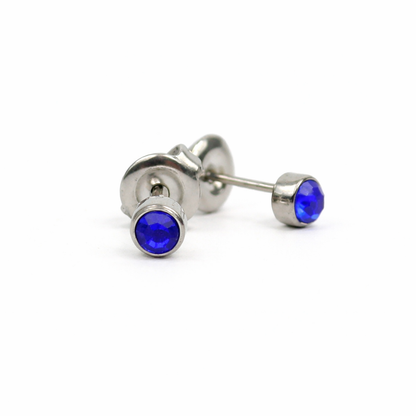Geboortesteen oorstekers zilver