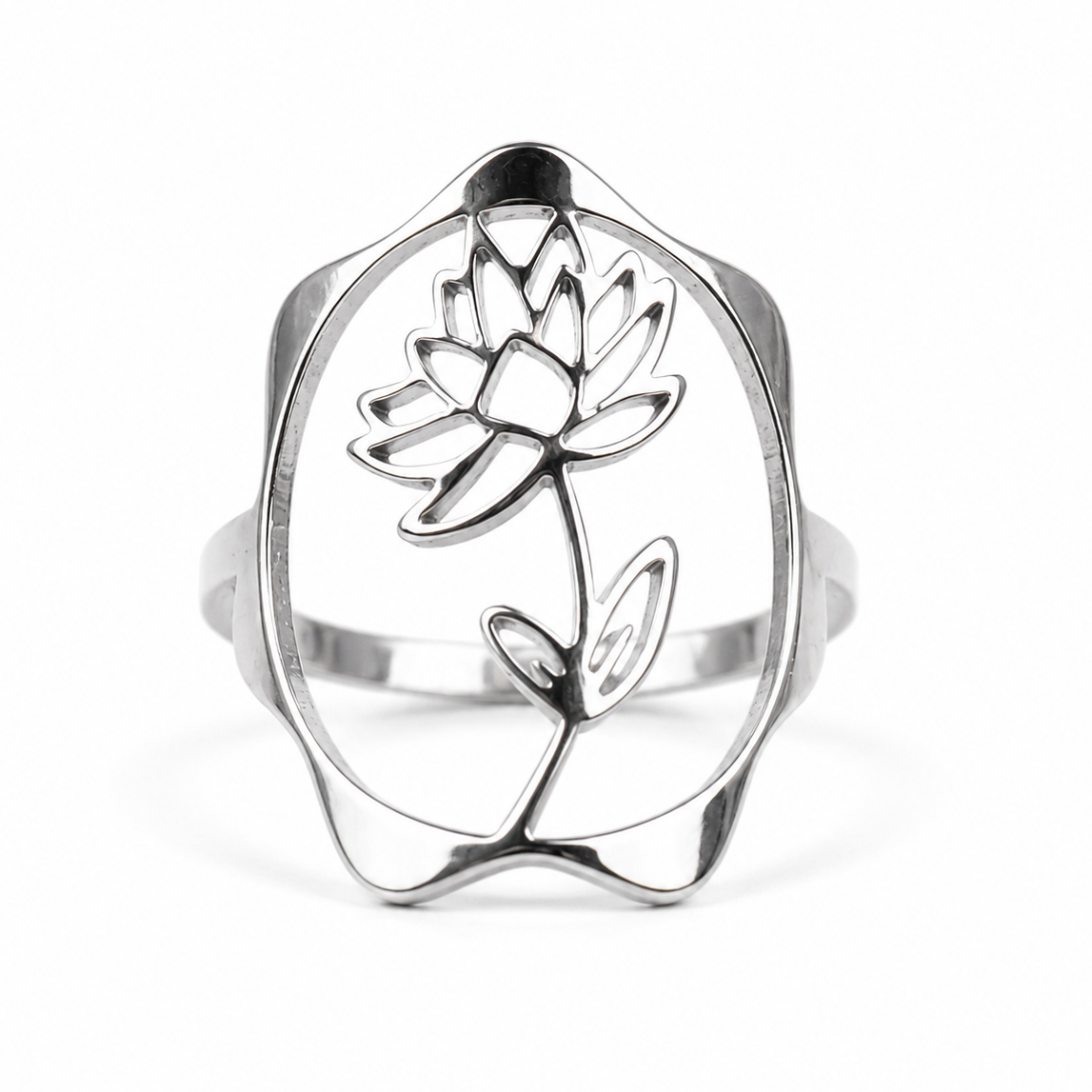 Geboortebloem ring zilver