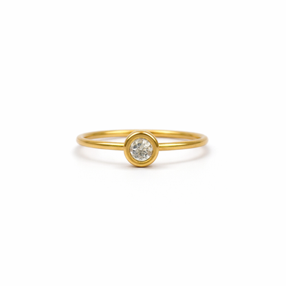 Geboortesteen ring goud